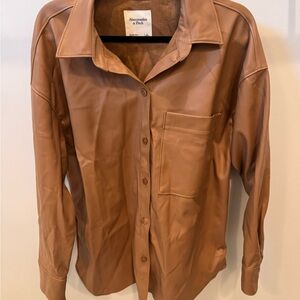Abercrombie & Fitch Women’s Oversized Leather Shacket
